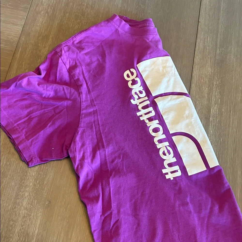 The North Face Magenta Tee with White‎ Logo